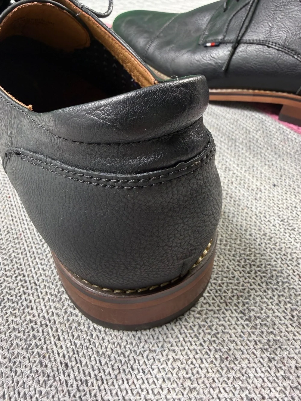 Tommy Hilfiger Barmi Black Cap Toe Derby Shoes Men's 13M